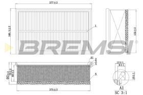 Bremsi FA1032 - FILTRO DE AIRE | AIR FILTER