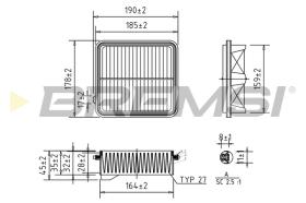 Bremsi FA1034 - FILTRO DE AIRE | AIR FILTER