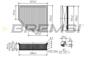 Bremsi FA1036 - FILTRO DE AIRE | AIR FILTER