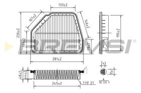 Bremsi FA1038 - FILTRO DE AIRE | AIR FILTER