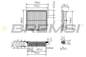 Bremsi FA1041 - FILTRO DE AIRE | AIR FILTER