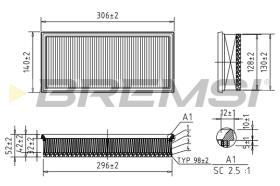 Bremsi FA1042 - FILTRO DE AIRE | AIR FILTER