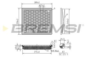 Bremsi FA1043 - FILTRO DE AIRE | AIR FILTER