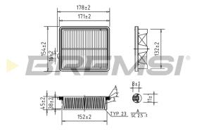 Bremsi FA1045 - FILTRO DE AIRE | AIR FILTER