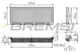 Bremsi FA1046 - FILTRO DE AIRE | AIR FILTER