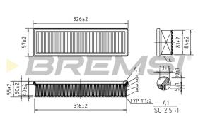 Bremsi FA1051 - FILTRO DE AIRE | AIR FILTER