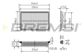 Bremsi FA1053 - FILTRO DE AIRE | AIR FILTER