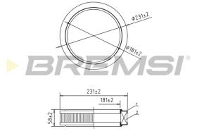 Bremsi FA1059 - FILTRO DE AIRE | AIR FILTER