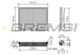 Bremsi FA1060 - FILTRO DE AIRE | AIR FILTER