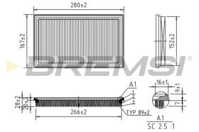 Bremsi FA1062 - FILTRO DE AIRE | AIR FILTER