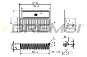 Bremsi FA1065 - FILTRO DE AIRE | AIR FILTER