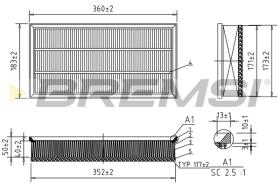 Bremsi FA1066 - FILTRO DE AIRE | AIR FILTER