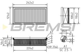 Bremsi FA1067 - FILTRO DE AIRE | AIR FILTER