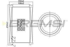 Bremsi FA1068 - FILTRO DE AIRE | AIR FILTER