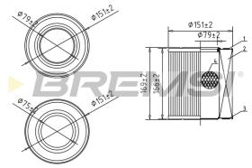 Bremsi FA1080 - FILTRO DE AIRE | AIR FILTER