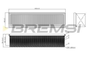 Bremsi FA1083 - FILTRO DE AIRE | AIR FILTER