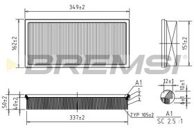 Bremsi FA1084 - FILTRO DE AIRE | AIR FILTER
