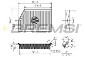 Bremsi FA1086 - FILTRO DE AIRE | AIR FILTER