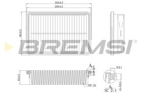 Bremsi FA1092 - FILTRO DE AIRE | AIR FILTER