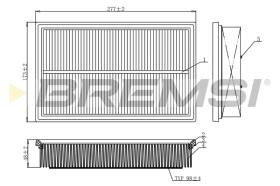 Bremsi FA1097 - FILTRO DE AIRE | AIR FILTER