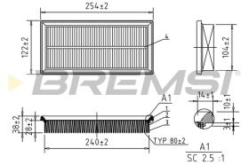 Bremsi FA1100 - FILTRO DE AIRE | AIR FILTER