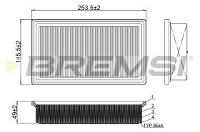 Bremsi FA1102 - FILTRO DE AIRE | AIR FILTER