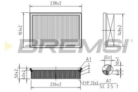 Bremsi FA1119 - FILTRO DE AIRE | AIR FILTER