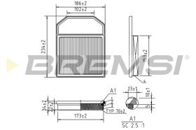 Bremsi FA1120 - FILTRO DE AIRE | AIR FILTER
