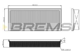 Bremsi FA1122 - FILTRO DE AIRE | AIR FILTER