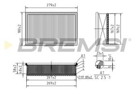 Bremsi FA1125 - FILTRO DE AIRE | AIR FILTER