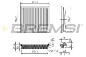 Bremsi FA1126 - FILTRO DE AIRE | AIR FILTER