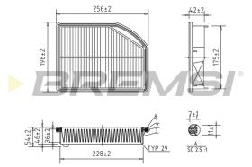 Bremsi FA1129 - FILTRO DE AIRE | AIR FILTER