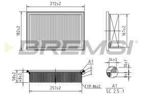 Bremsi FA1134 - FILTRO DE AIRE | AIR FILTER