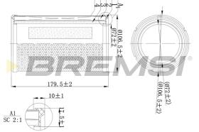 Bremsi FA1138 - FILTRO DE AIRE | AIR FILTER