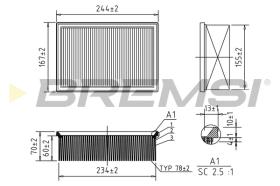 Bremsi FA1148 - FILTRO DE AIRE | AIR FILTER