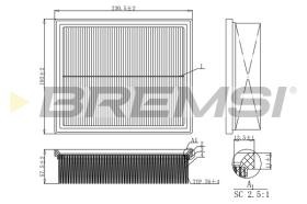Bremsi FA1153 - FILTRO DE AIRE | AIR FILTER