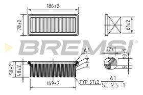 Bremsi FA1155 - FILTRO DE AIRE | AIR FILTER