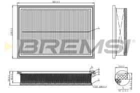 Bremsi FA1158 - FILTRO DE AIRE | AIR FILTER