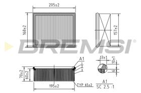 Bremsi FA1164 - FILTRO DE AIRE | AIR FILTER