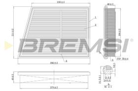 Bremsi FA1168 - FILTRO DE AIRE | AIR FILTER