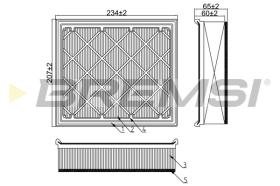 Bremsi FA1182 - FILTRO DE AIRE | AIR FILTER
