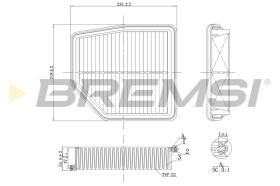 Bremsi FA1183 - FILTRO DE AIRE | AIR FILTER