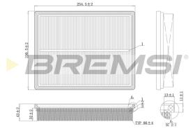 Bremsi FA1188 - FILTRO DE AIRE | AIR FILTER
