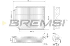 Bremsi FA1189 - FILTRO DE AIRE | AIR FILTER