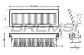 Bremsi FA1198 - FILTRO DE AIRE | AIR FILTER