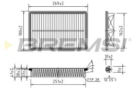 Bremsi FA1199 - FILTRO DE AIRE | AIR FILTER
