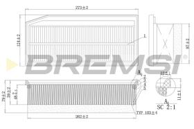 Bremsi FA1201 - FILTRO DE AIRE | AIR FILTER