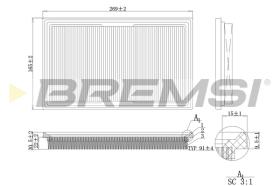 Bremsi FA1203 - FILTRO DE AIRE | AIR FILTER