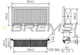 Bremsi FA1204 - FILTRO DE AIRE | AIR FILTER