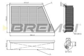 Bremsi FA1210 - FILTRO DE AIRE | AIR FILTER